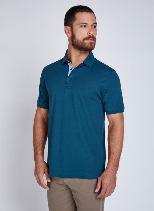 Polo Pima Básica Essencial Comfort Fit Masculina Individual