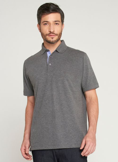 Polo Pima Básica Essencial Comfort Fit Masculina Individual