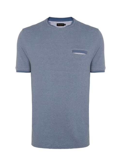 Camiseta Slim com Bolso Masculina Individual