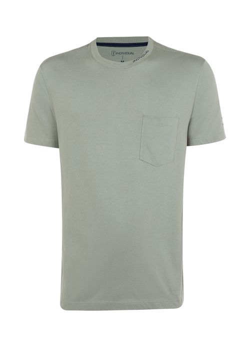 Camiseta Comfort Estampa Gola e Manga Masculina Individual