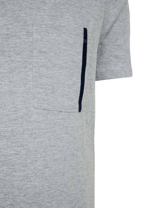 Camiseta Slim Bolso Com Detalhe Masculina Individual