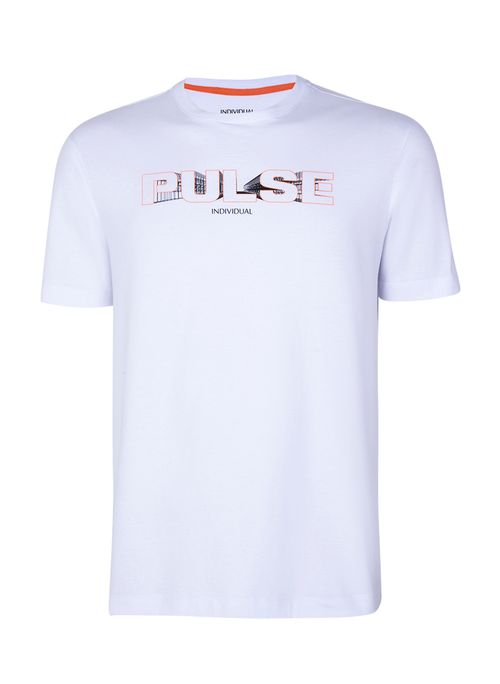 Camiseta Malha Pulse 3D Masculina Branco Individual