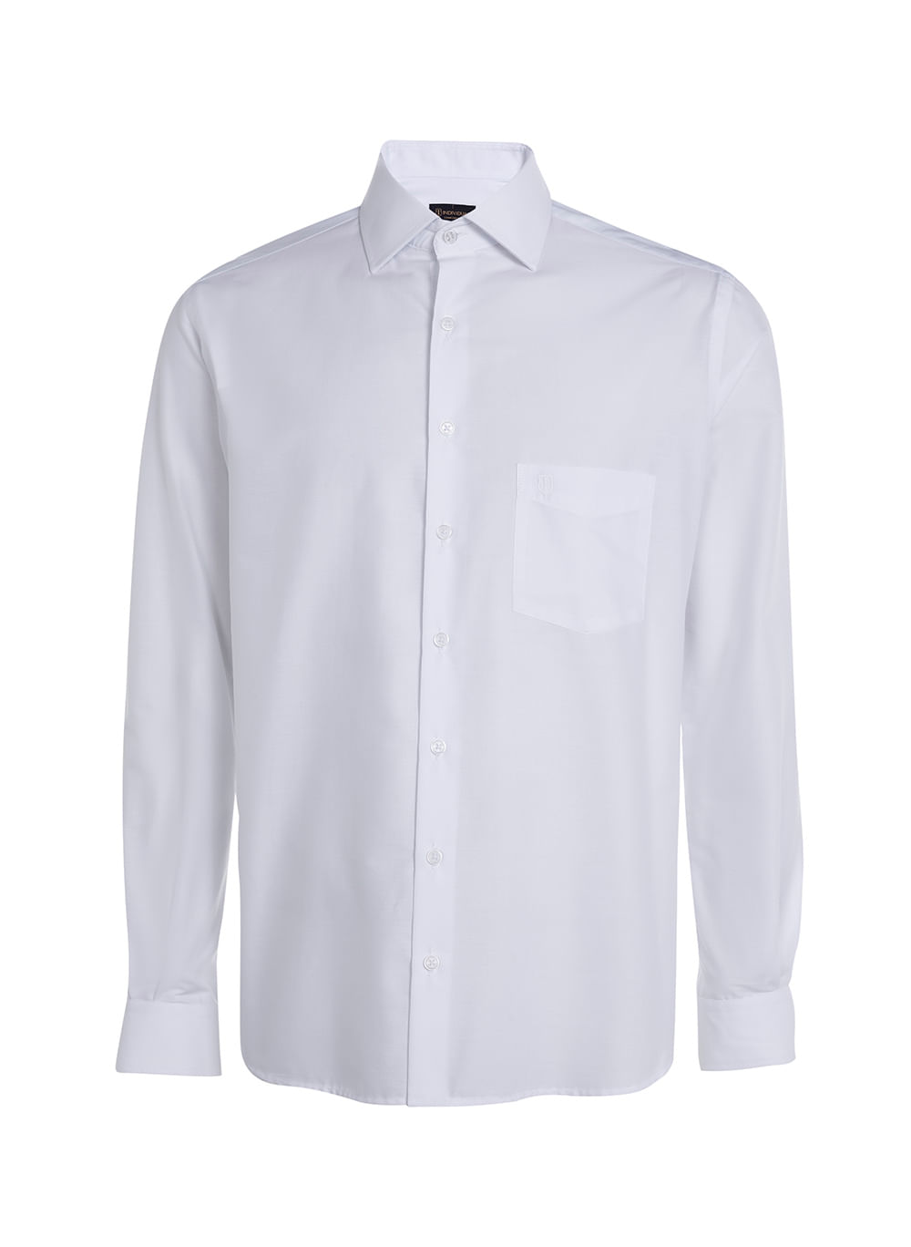 Camisa Comfort em Algodão com Bolso Frontal Branco