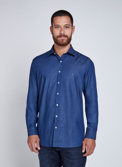 Camisa Comfort Jeans Classics Essencial Masculina Individual