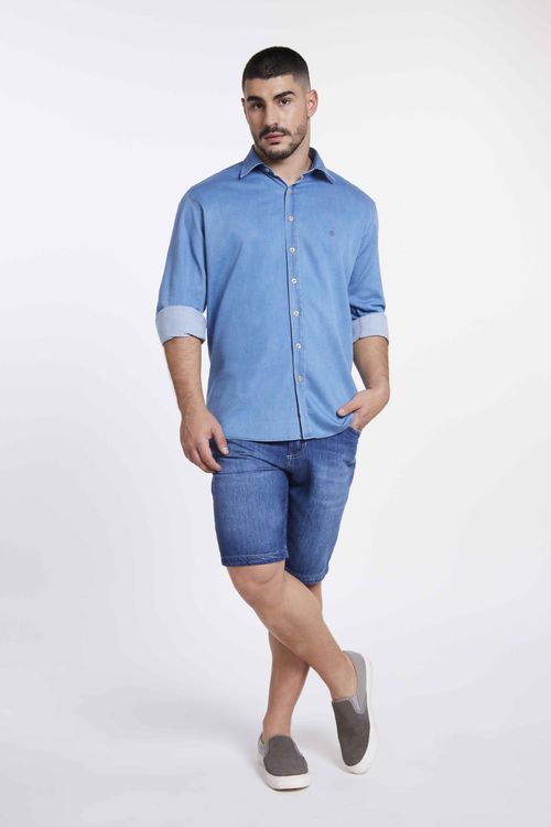 Camisa Comfort Jeans Classics Essencial Masculina Individual