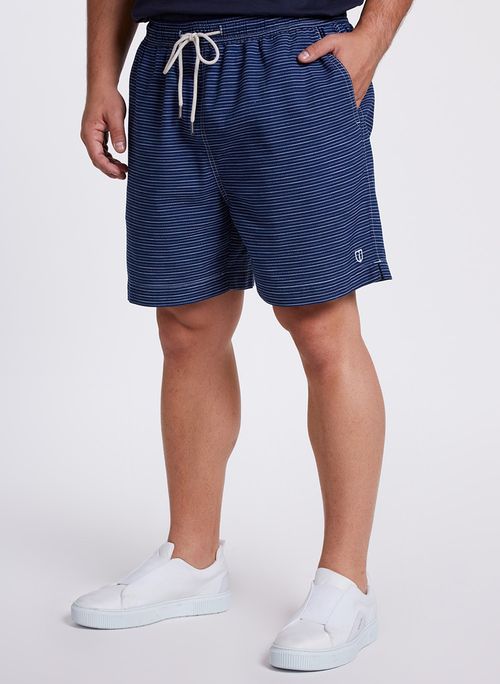 Bermuda Boxer Casual Listrada Masculina Individual