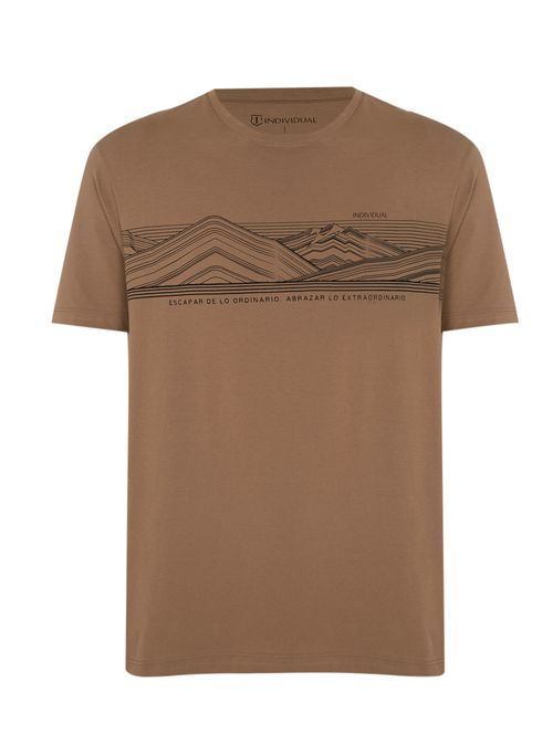 Camiseta Regular Montanhas Masculina Individual