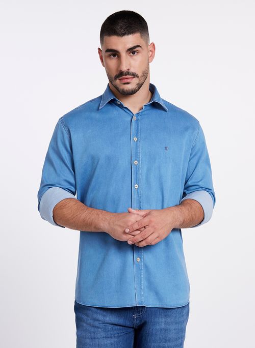 Camisa Comfort Jeans Classics Essencial Masculina Individual