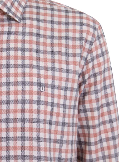 Camisa Slim Fio Tinto Xadrez Masculina Individual