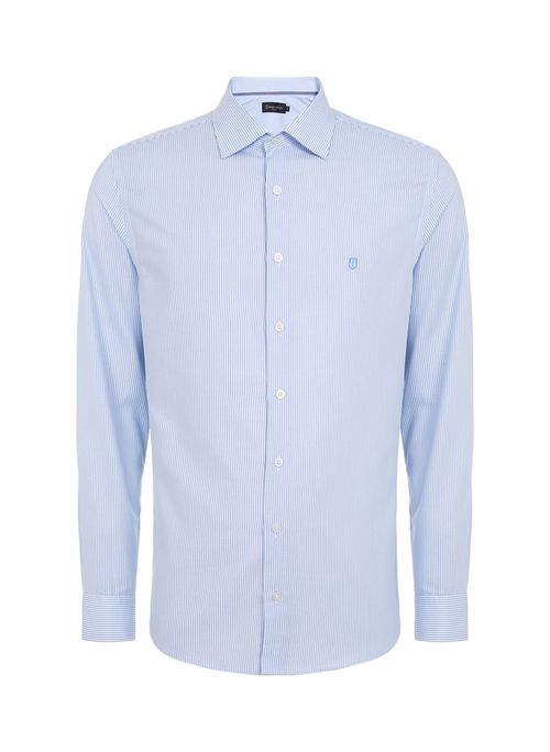 Camisa Slim Listrada Masculina Individual