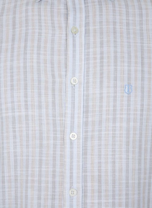 Camisa Slim Listrada Masculina Individual