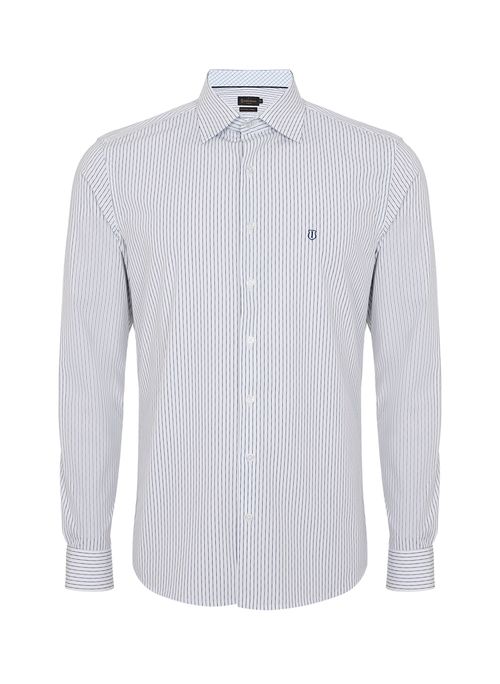 Camisa Slim Listrada Masculina Individual