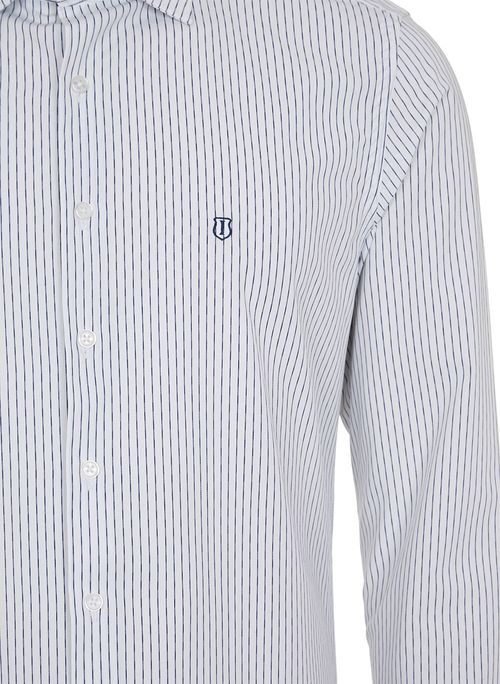 Camisa Slim Listrada Masculina Individual