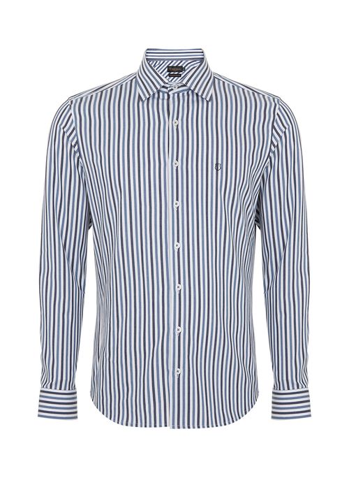 Camisa Slim Listrada Masculina Individual