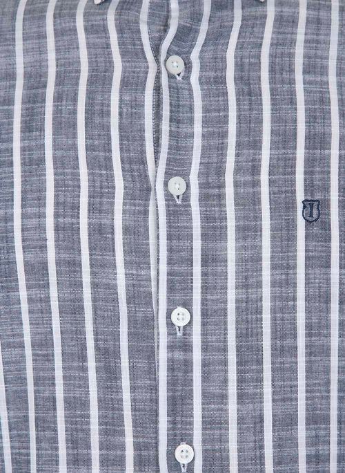 Camisa Slim Listrada Masculina Individual