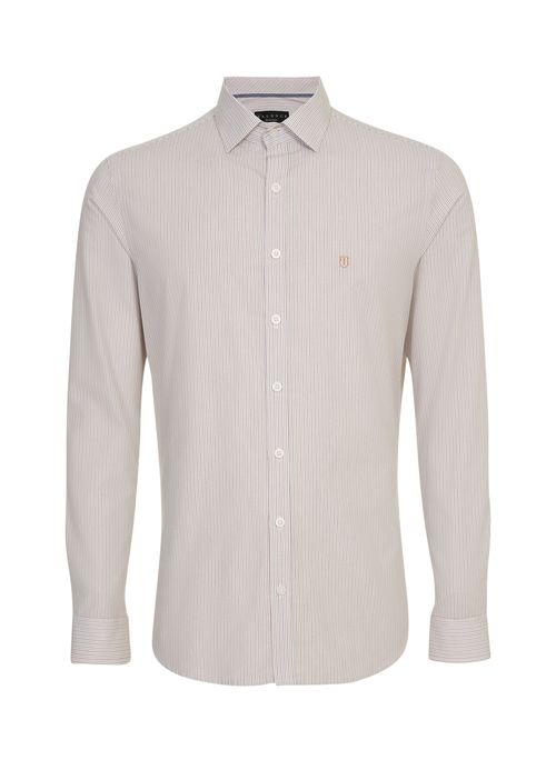 Camisa Slim Listrada Masculina Individual