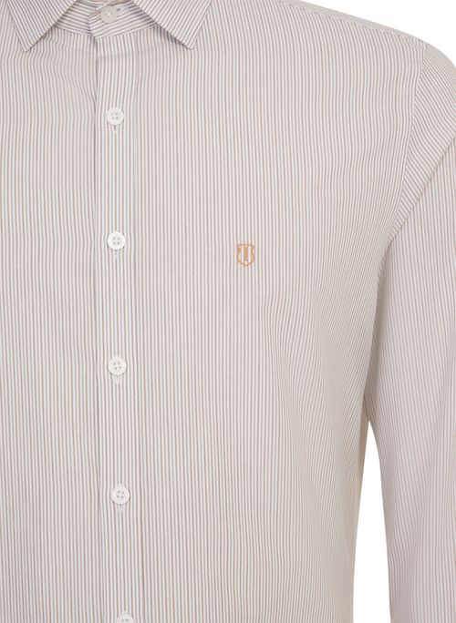 Camisa Slim Listrada Masculina Individual