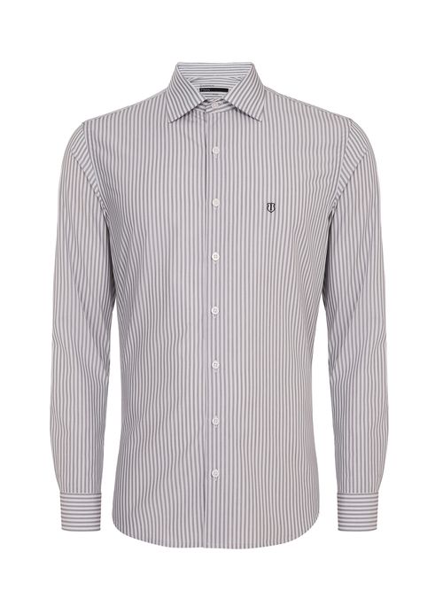 Camisa Slim Listrada Masculina Individual