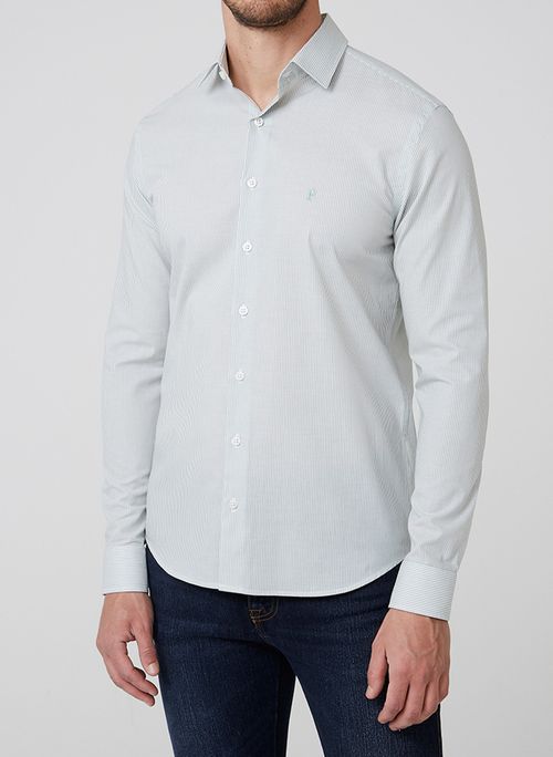 Camisa Slim Listrado Palestra 1914 Masculina Individual