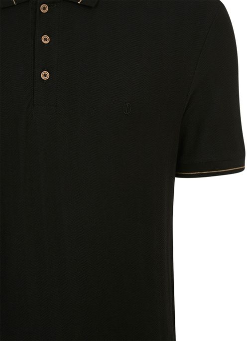 Polo Slim Jacquard Masculina Individual