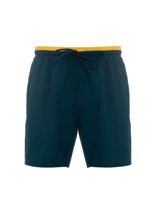 Shorts Liso Friso Azul Masculino Individual