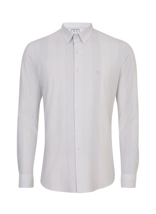 Camisa Slim Listrado Masculina Individual