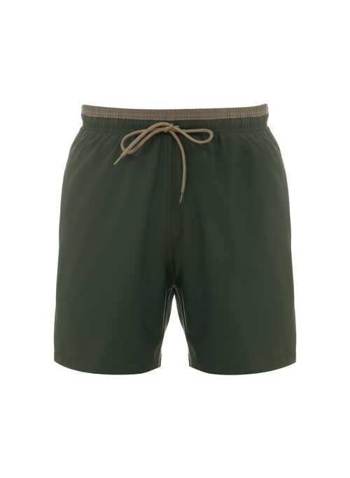 Shorts Liso Com Friso Verde Masculino Individual