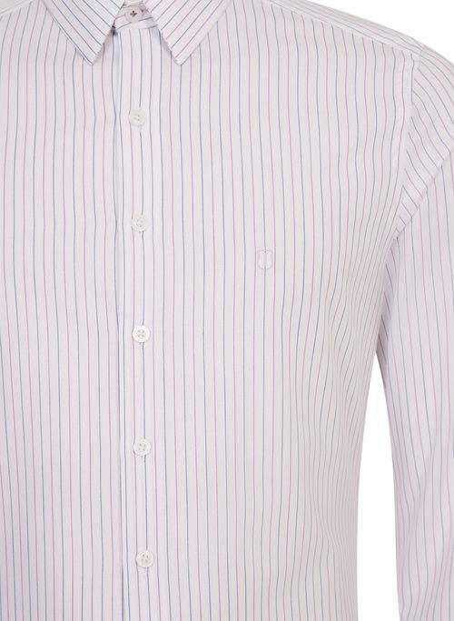 Camisa Slim Listrada Masculina Individual