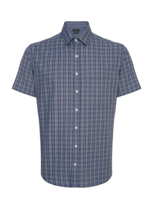 Camisa Comfort Mix Azul Masculina Individual