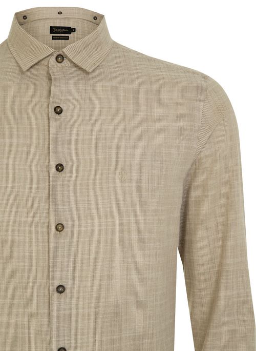 Camisa Slim Listrado Masculina Individual