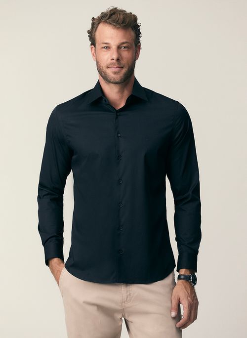 Camisa Slim Algodão Strech Masculina Individual