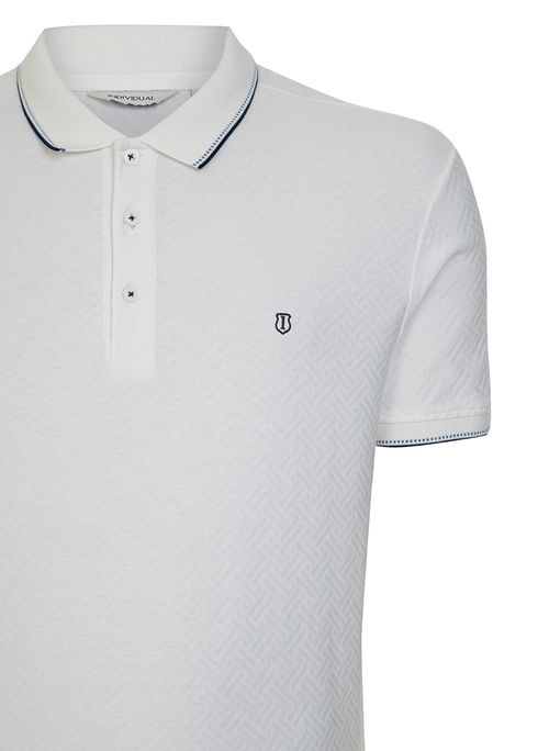 Polo Slim Jacquard Geométrica Masculina Individual