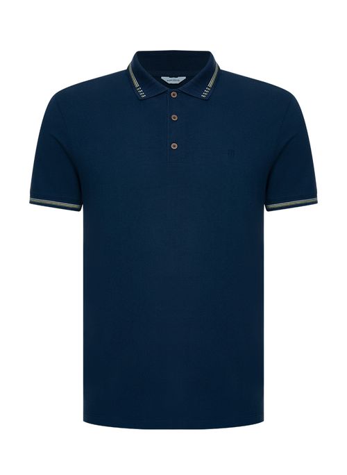 Polo Slim Piquet Duplo Masculina Individual