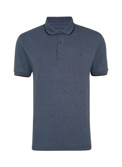 Polo Comfort Mini Print Masculina Individual