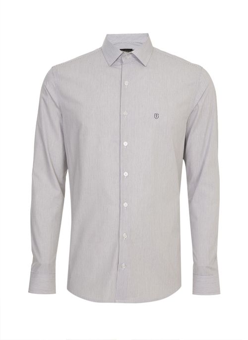 Camisa Slim Listrada Masculina Individual