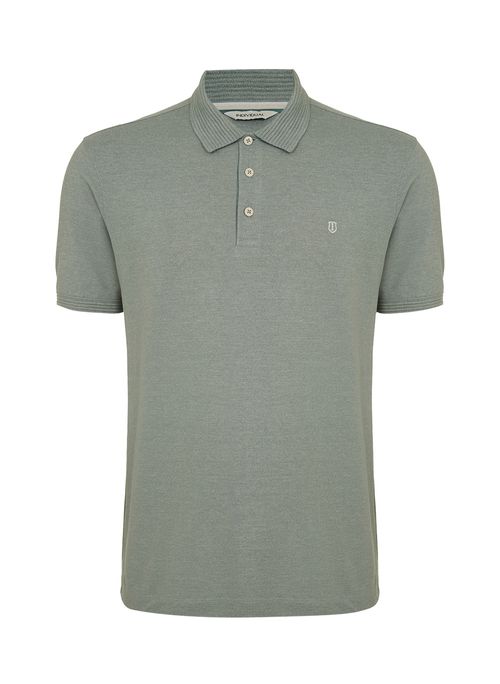 Polo Slim Mouline Masculina Individual