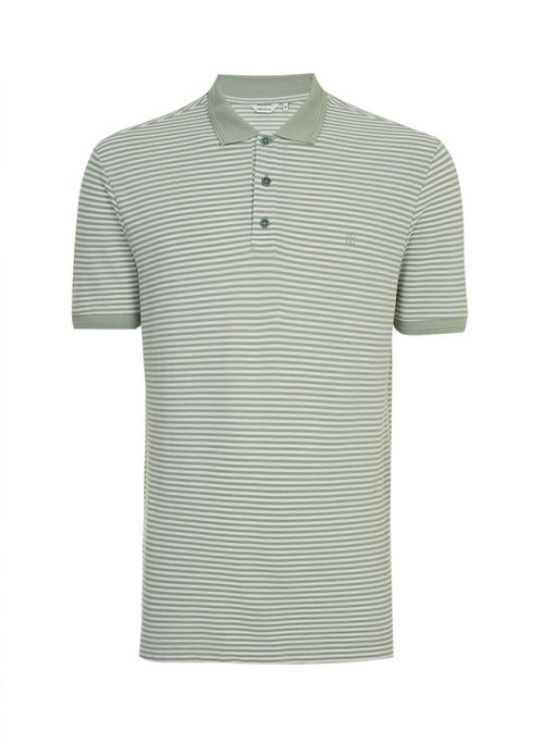 Polo comfort listrada Fio Tinto Masculina Individual